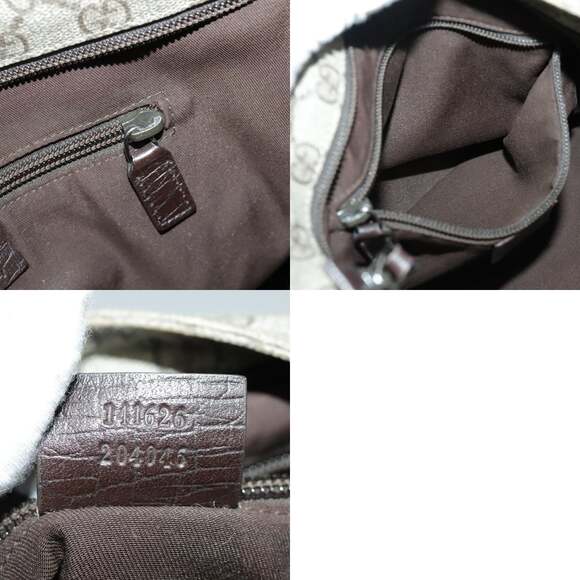 GUCCI GG Supreme Shoulder Bag Pvc Beige Silver - Picture 13 of 13